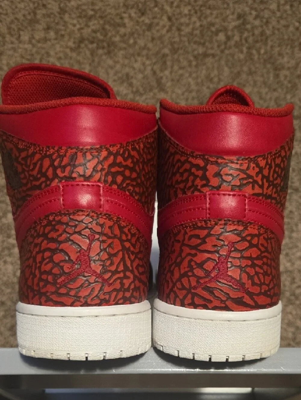 Nike Red High-Top Jumpman Sneakers - Picture 4 of 15